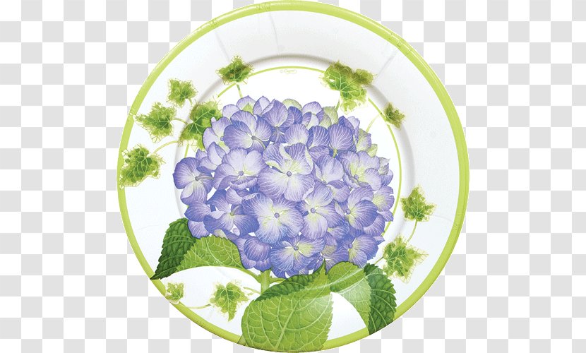 Hydrangea Paper Plate Cloth Napkins Table - Gift Wrapping Transparent PNG