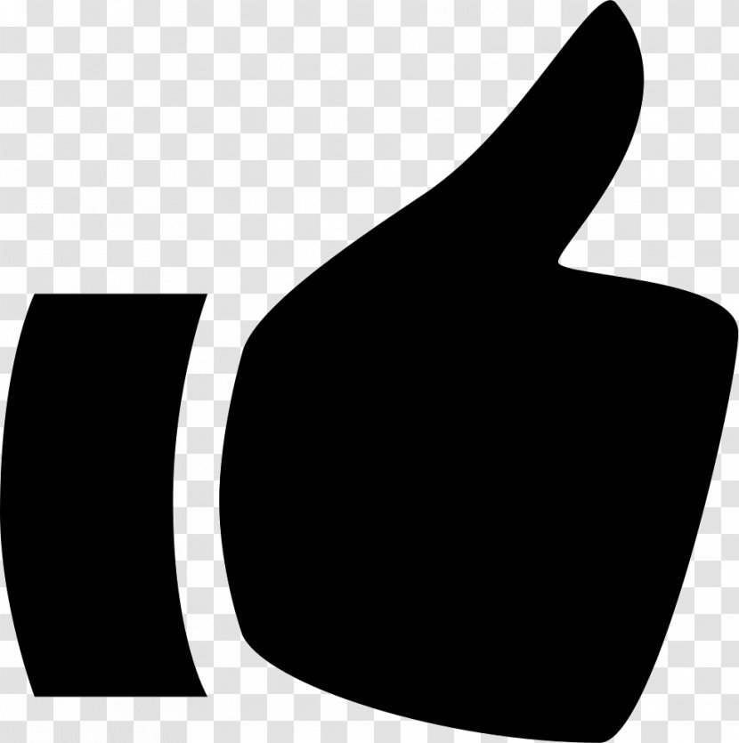 Thumb Digit Symbol Clip Art - Black And White Transparent PNG