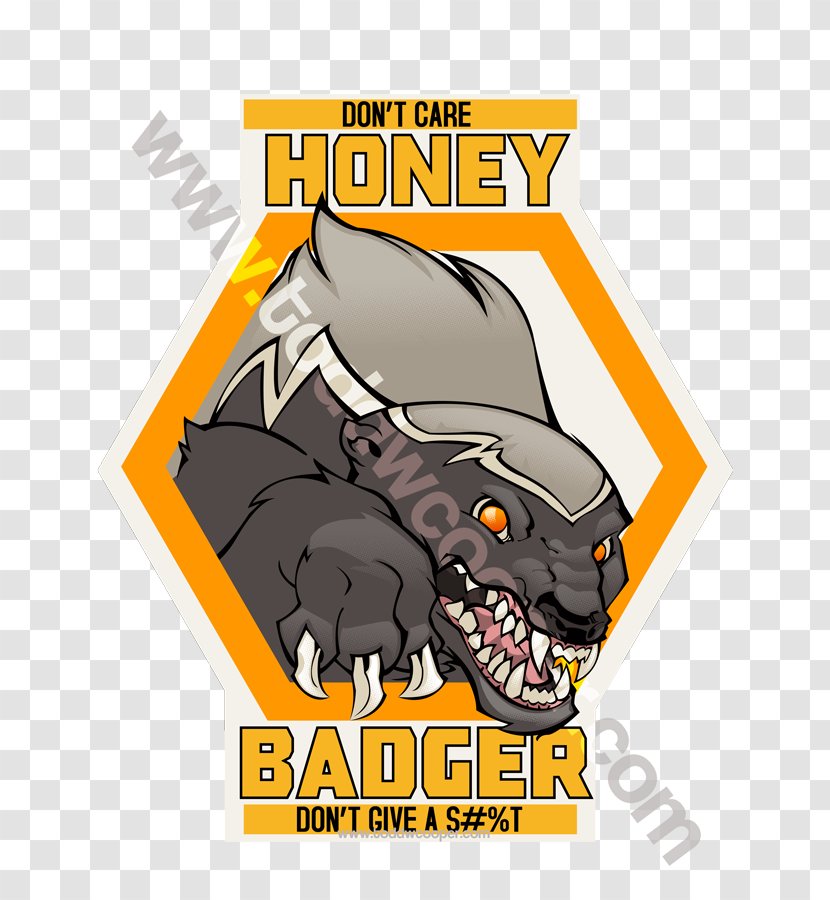 Logo Brand Character Animal Font - Yellow - Honey Badger Transparent PNG
