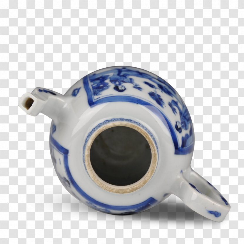 Teapot Cobalt Blue And White Pottery - Cup - Design Transparent PNG