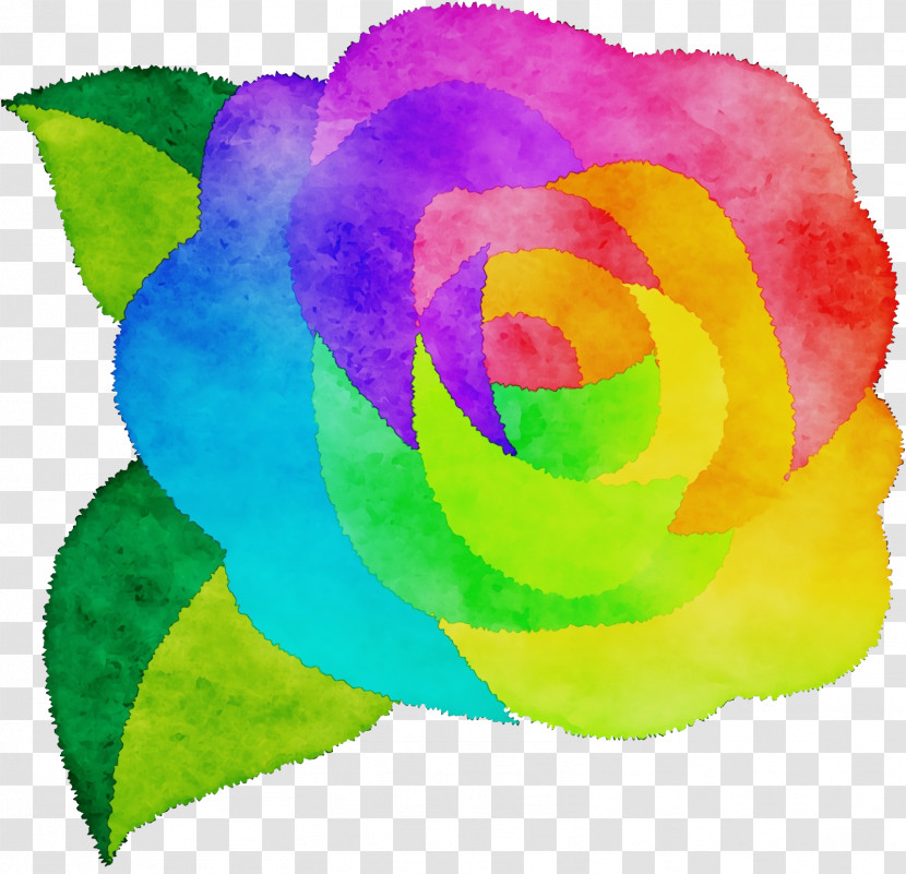 Rainbow Rose Transparent PNG