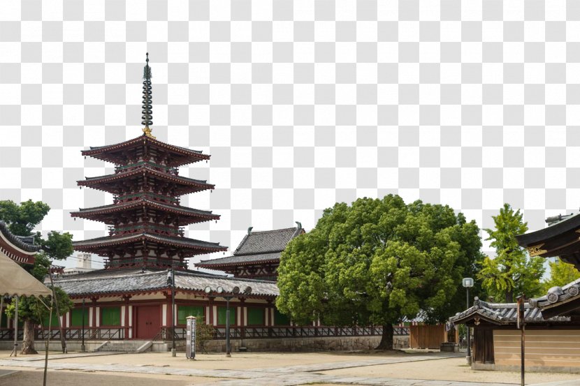 Shitennu014d-ji Sensu014d-ji Buddhist Temple Architecture - Japan Heian Shrine Ten Transparent PNG