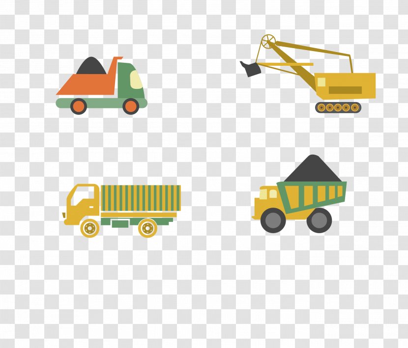 Car Van Truck - Material - All Kinds Of Vector Collection Transparent PNG