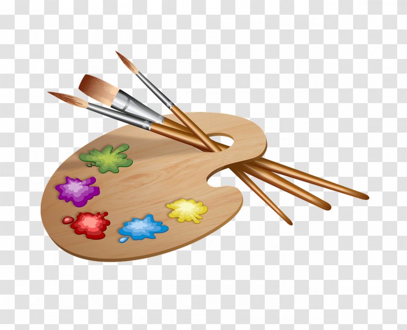 Painting Palette Brush - Cutlery Transparent PNG
