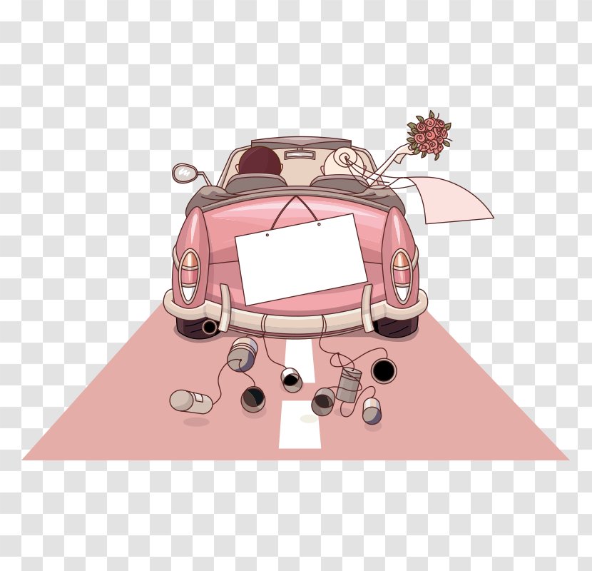 Wedding Invitation Bride Cartoon Illustration - Marry,Wedding Car Transparent PNG