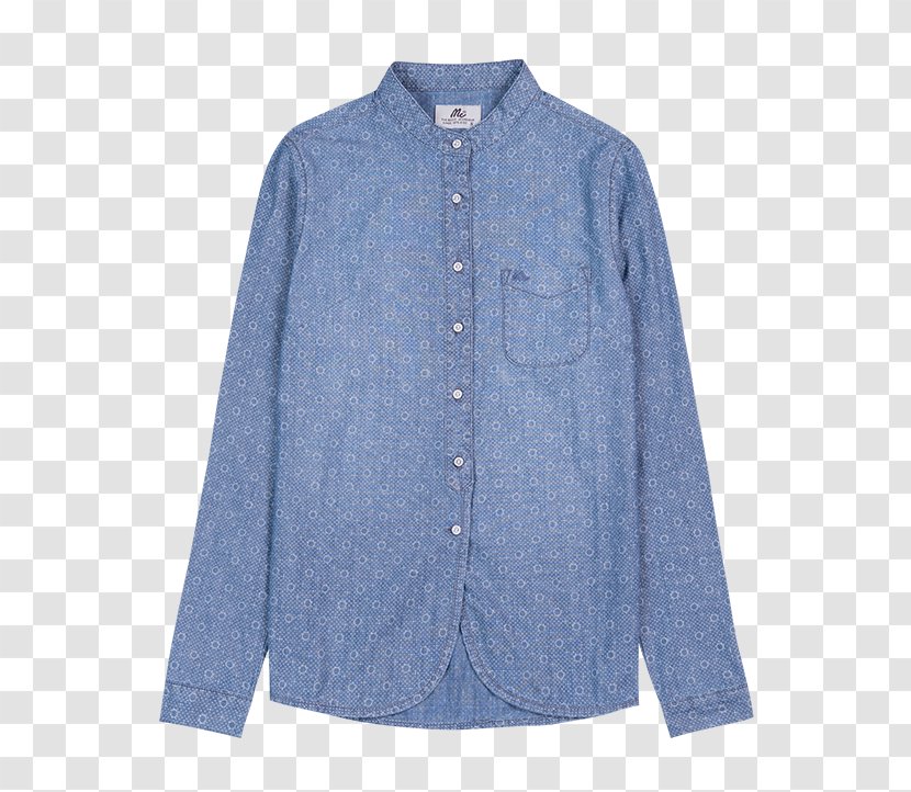 Blouse Denim Jeans Collar Sleeve - Shirt Transparent PNG