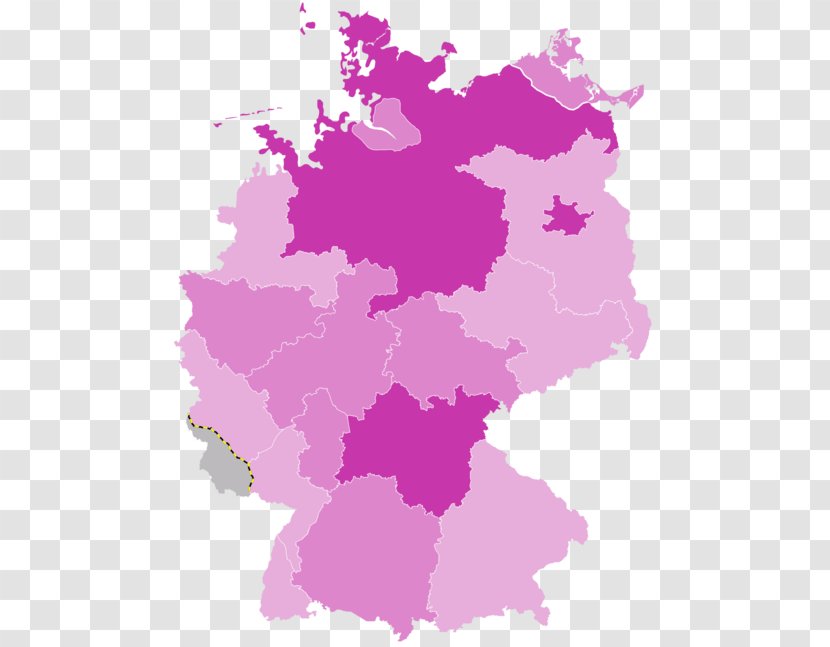 Hesse German Reunification East Germany West Berlin - Map Transparent PNG
