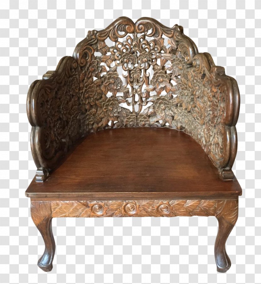 Carving Antique Chair Brown - Table - Wood Caving Transparent PNG
