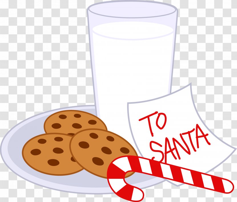 Chocolate Milk Chip Cookie Candy Cane Santa Claus - Free Pictures Of Cookies Transparent PNG