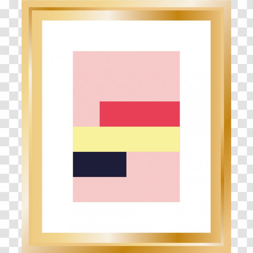 Brand Picture Frames Line Font - Yellow - Brushwork Pastel Color Transparent PNG