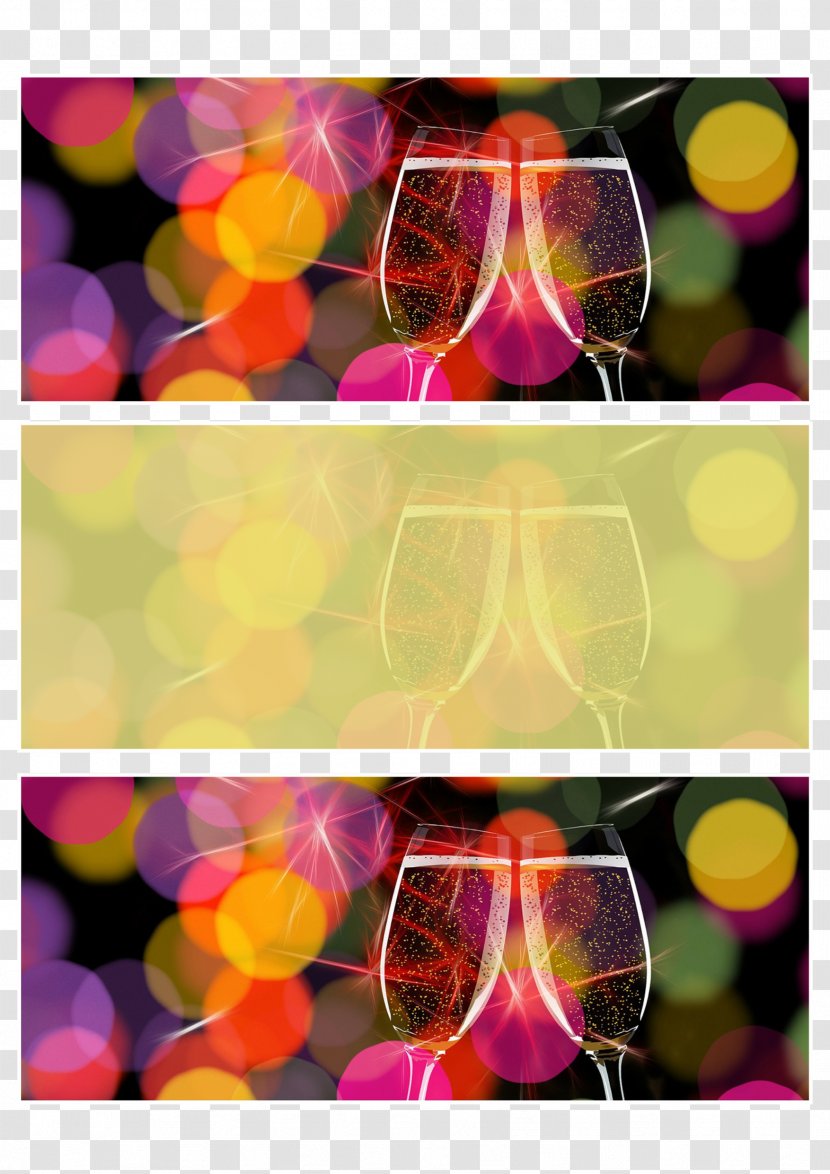 Champagne Glass Domaine Le Moulin Party Birthday - Orange - Happy New Year Transparent PNG