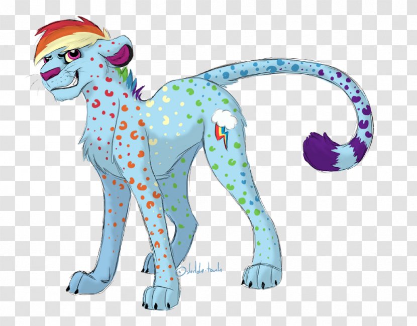 Rainbow Dash Cheetah Leopard Jaguar Lion - Carnivoran - Colorful Wallpaper Transparent PNG