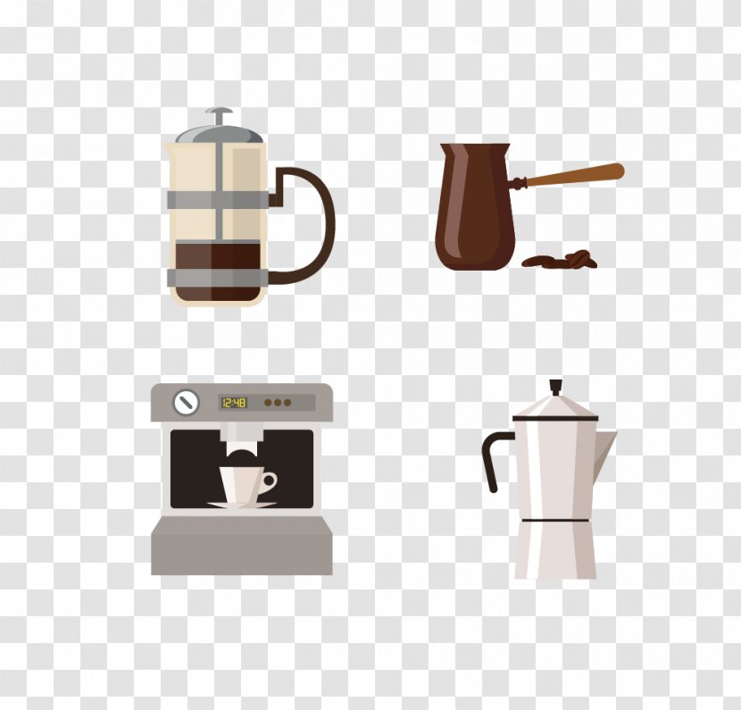 Coffee Cup Coffeemaker - Designer - Vector Machine Transparent PNG