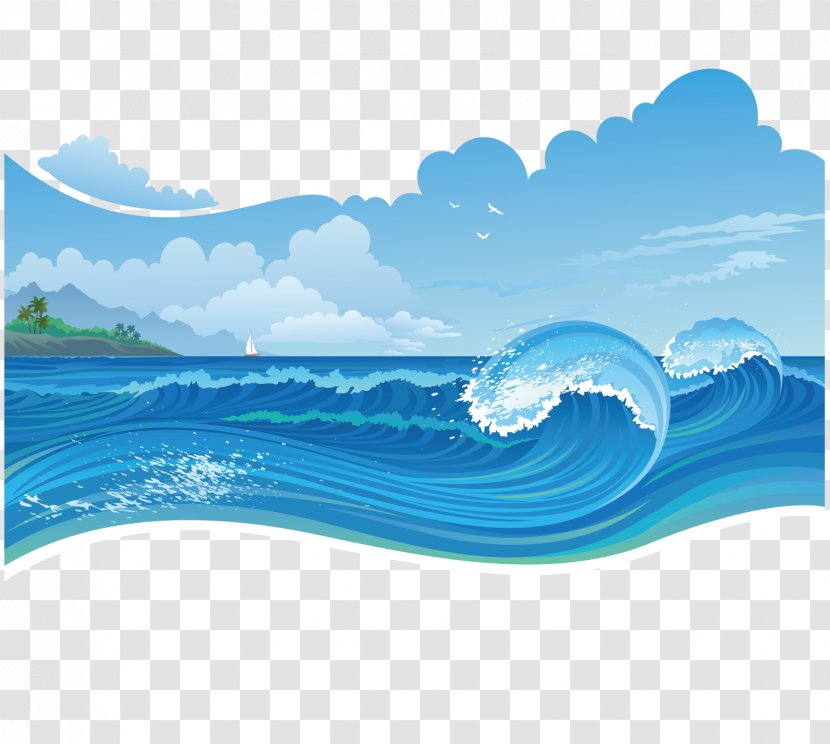 Storm Sea - Ocean - Blue Sea, Sky Transparent PNG