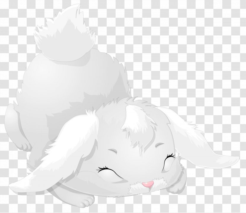 Kitten Whiskers Cat Dog Canidae - Cartoon - Cute White Bunny Clipart Image Transparent PNG