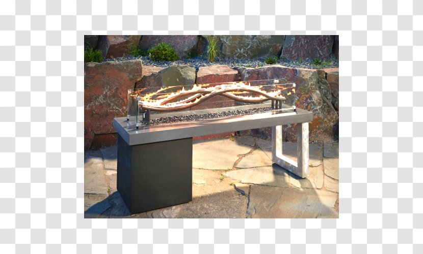 Table Fire Pit Glass Fireplace - Garden Furniture - Continental Exquisite Metal Frame Pattern Transparent PNG