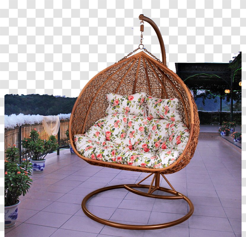 Chair Calameae Basket Swing Bed - Outdoor Terrace Rattan Transparent PNG