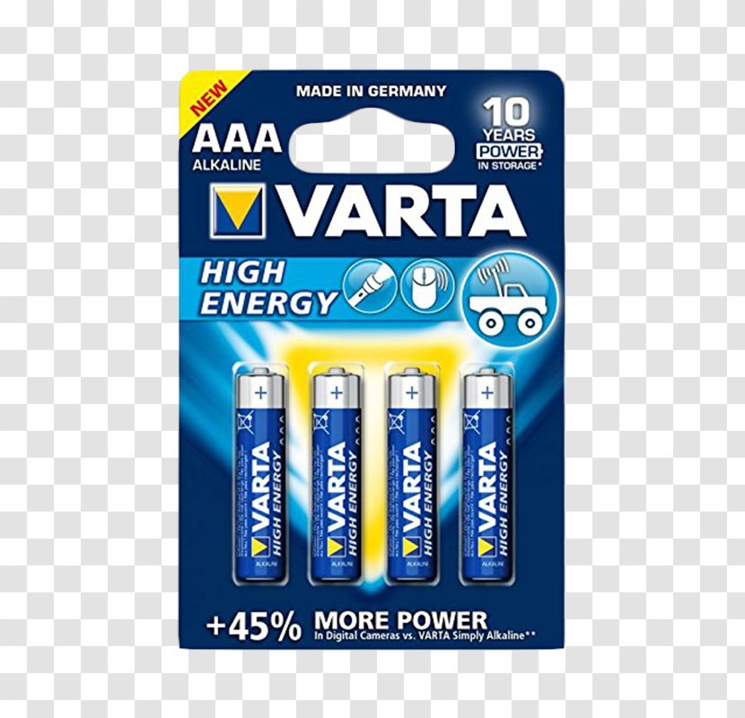 AAA Battery Alkaline VARTA Electric - Flashlight - Energy Transparent PNG