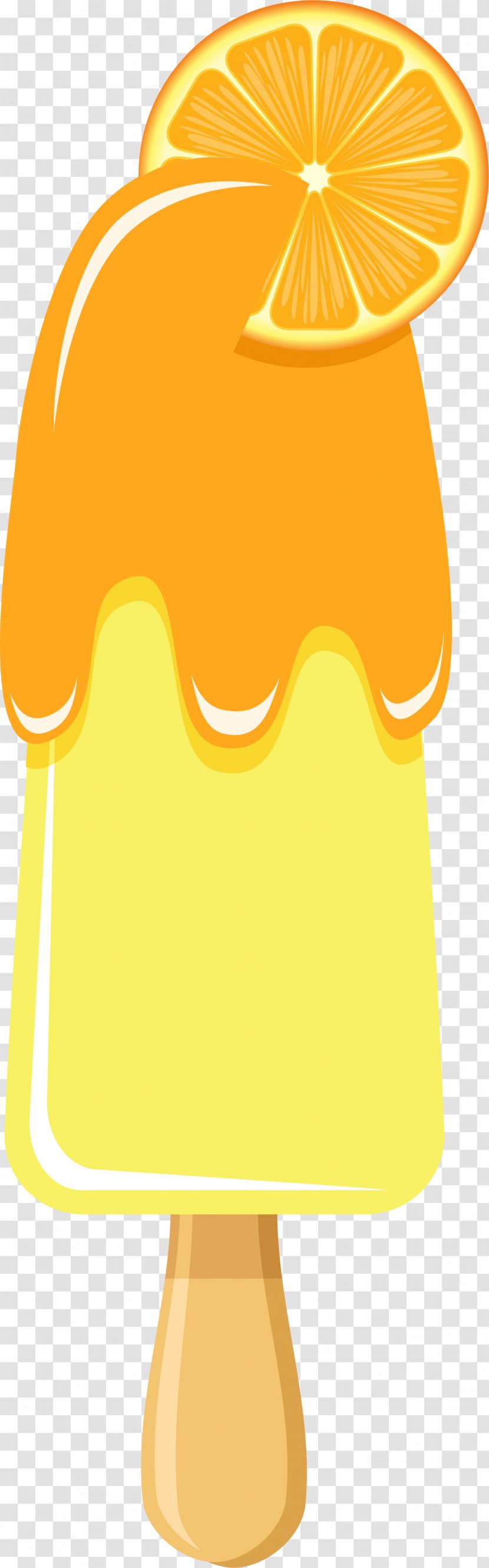Ice Cream Juice Pop Orange - Headgear Transparent PNG