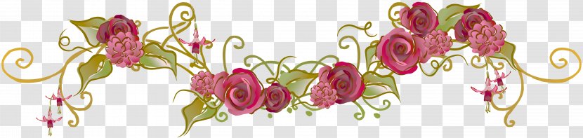 Vignette Garden Roses School Drawing - Magenta - Mais Transparent PNG