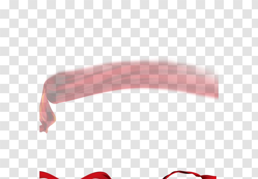 Audio Signal - Red - Floating Ribbon Transparent PNG