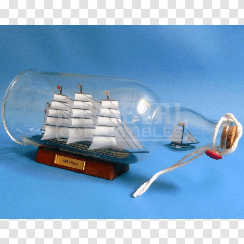 HMS Victory Ship Model Glass Bottle Bateau En Bouteille - Wooden Transparent PNG
