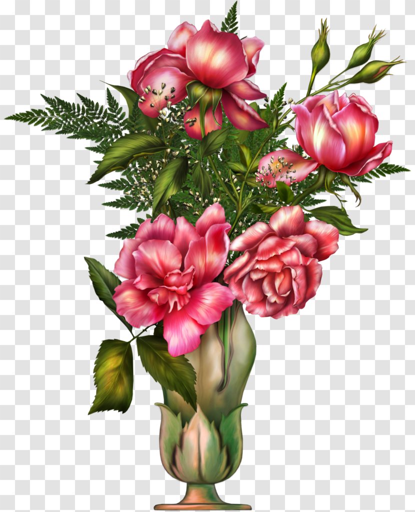 Flower Still Life: Pink Roses Garden Clip Art - Pin - Chrysanthemum Transparent PNG
