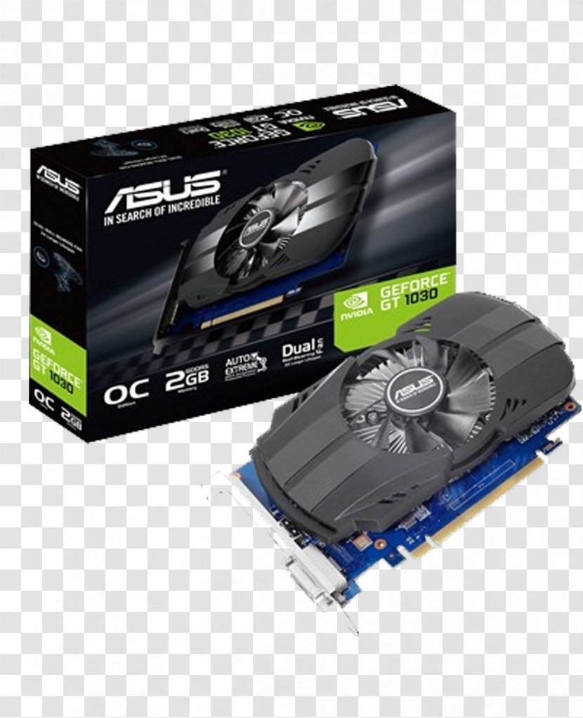 Graphics Cards & Video Adapters NVIDIA GeForce GT 1030 GDDR5 SDRAM ASUS GT1030-2G-BRK 2GB Hardware/Electronic - Card Transparent PNG