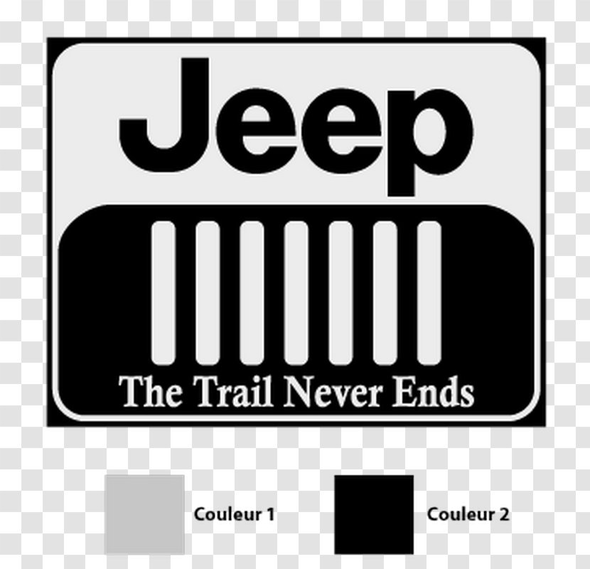 Jeep Cherokee Grand Gladiator Chrysler - Black And White - Decal Transparent PNG