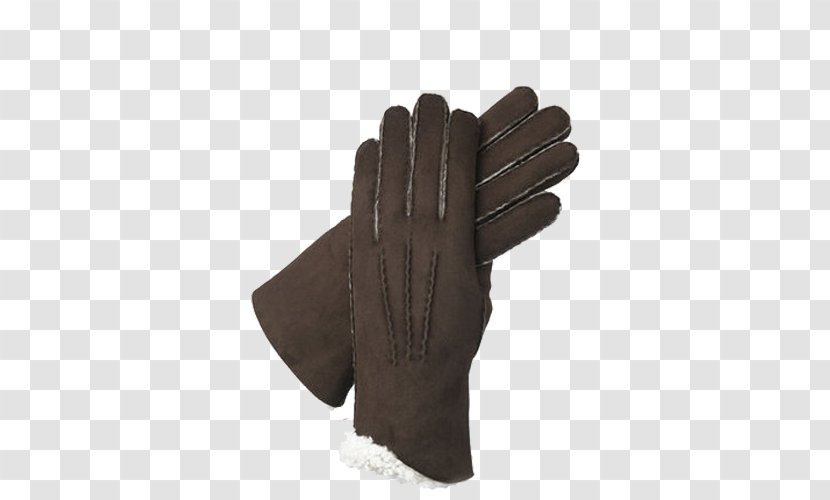 Glove Leather Wool Sheepskin Lining - Hand Gloves Transparent PNG