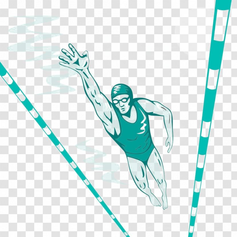 Swimming At The Summer Olympics Freestyle Pool Clip Art - Baseball Equipment - People Are Transparent PNG