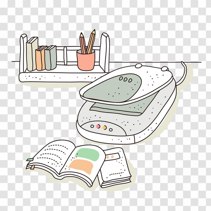 Clip Art - Cartoon - Hand-painted School Supplies Transparent PNG