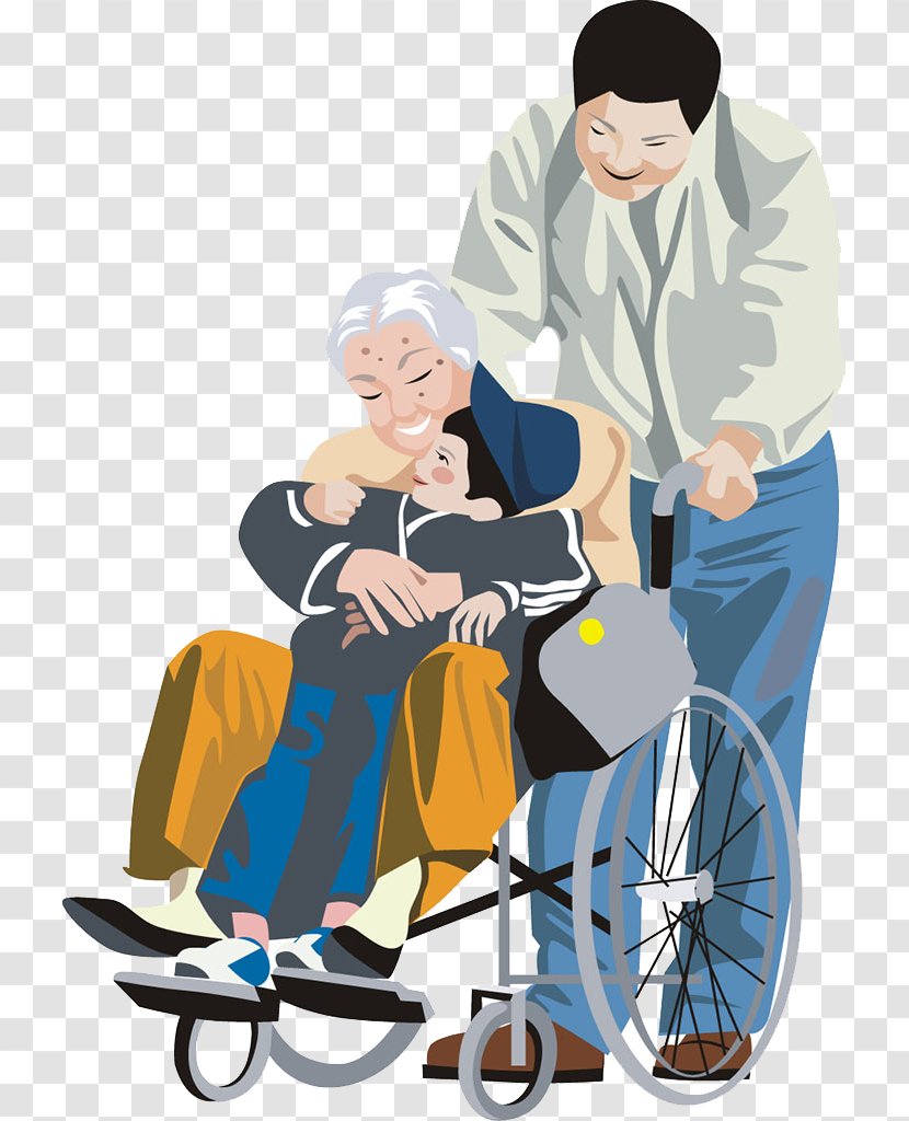 Wheelchair Disability Sitting Clip Art - Conversation - A Man In Transparent PNG