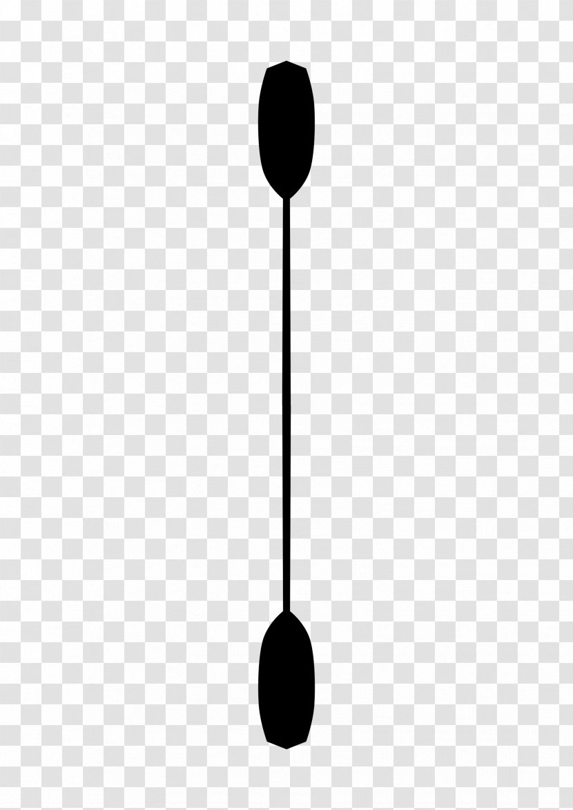 Spoon White Black Pattern - Tableware - Paddleboard Silhouette Cliparts Transparent PNG