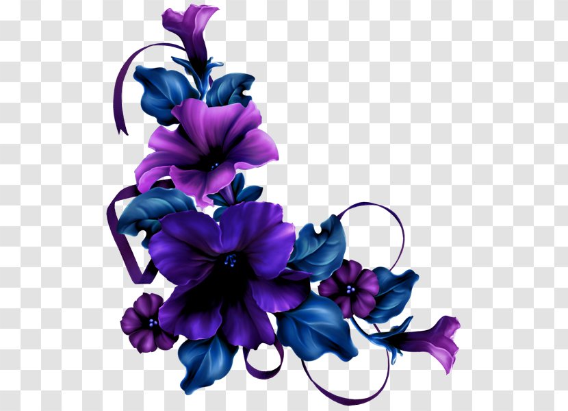 Paper Flower Rose Clip Art - Purple - Blue Border Transparent PNG
