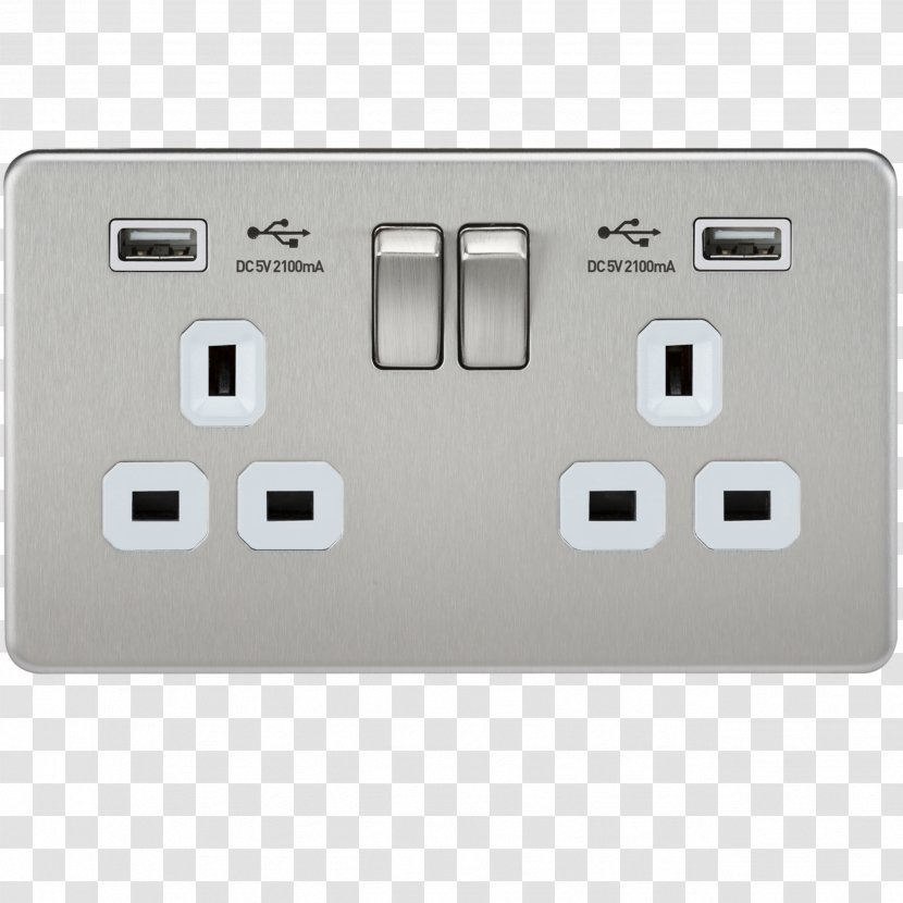 Battery Charger AC Power Plugs And Sockets Electrical Switches Dimmer Network Socket - Usb - USB Transparent PNG