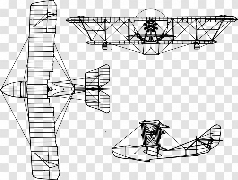 Airplane Aircraft Grigorovich M-5 Clip Art - Line Transparent PNG