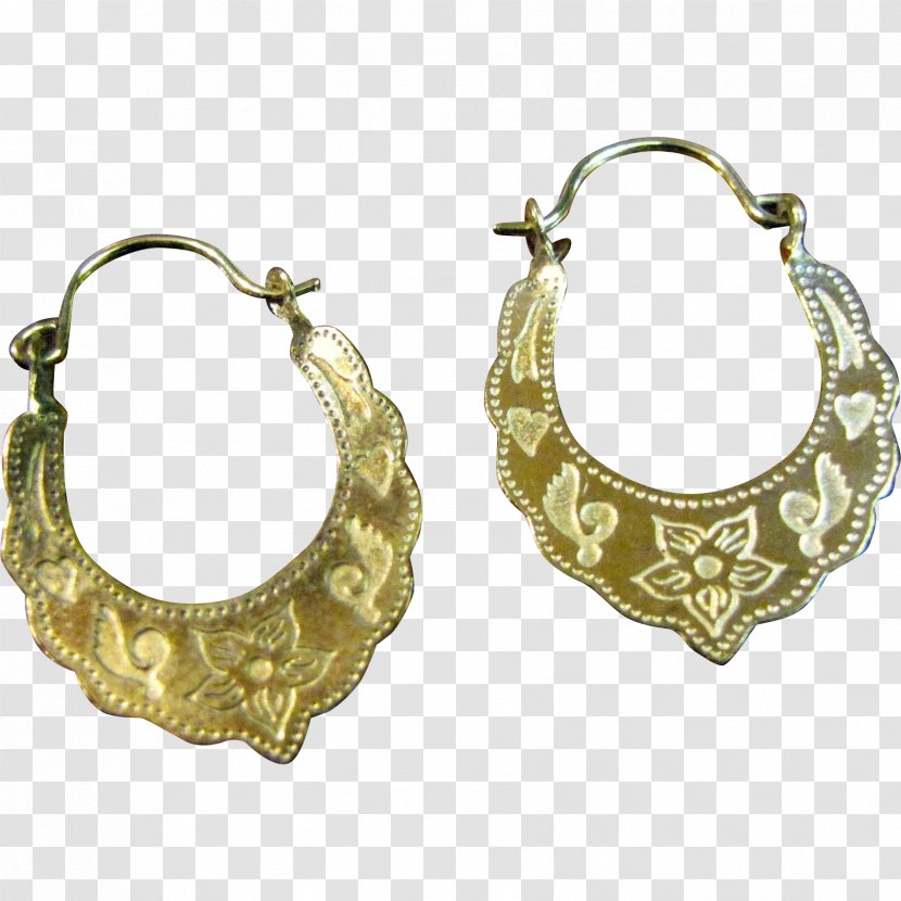 10 K Gold Earrings Silver Jewellery Engraving - Body Jewelry - Fashion Accessory Transparent PNG