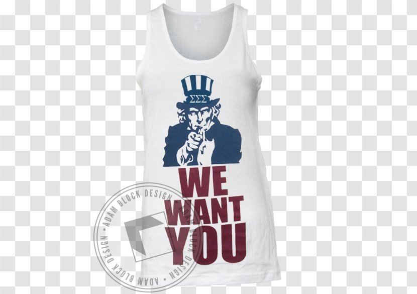 T-shirt Uncle Sam Sleeveless Shirt United States Barack Obama 2009 Presidential Inauguration - We Want You Transparent PNG