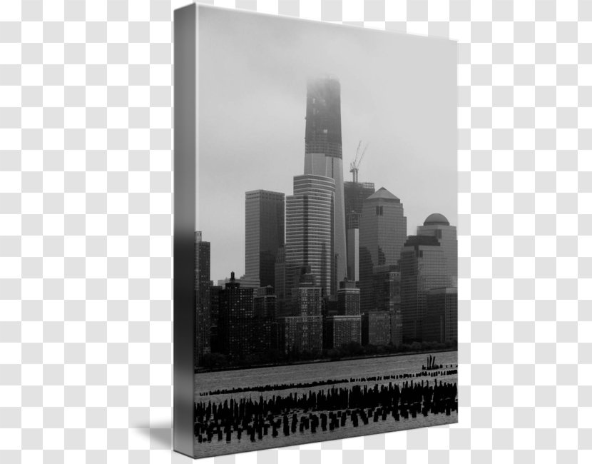 Skyline Skyscraper Cityscape White - Monochrome Photography - One World Trade Center Transparent PNG