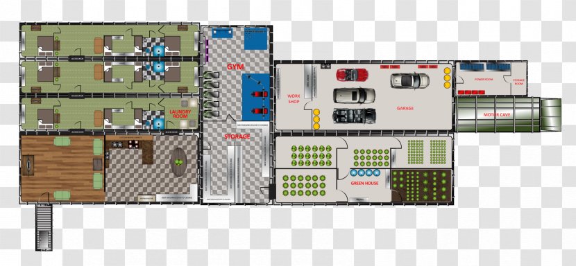 Bunker Floor Plan House - Layout Transparent PNG
