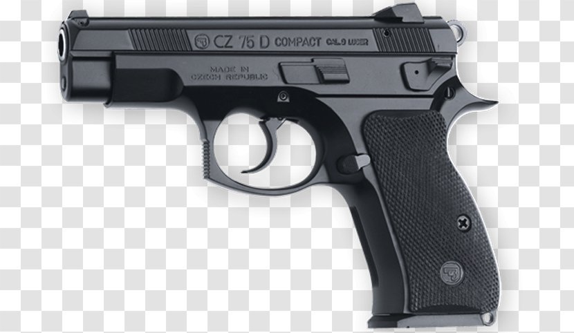 CZ 75D Compact Česká Zbrojovka Uherský Brod Firearm 9×19mm Parabellum - 919mm - Weapon Transparent PNG