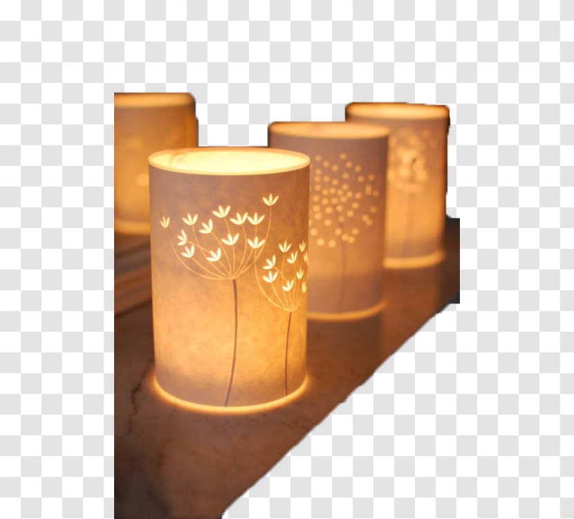 Light Table Paper Lantern - Lampshade Transparent PNG