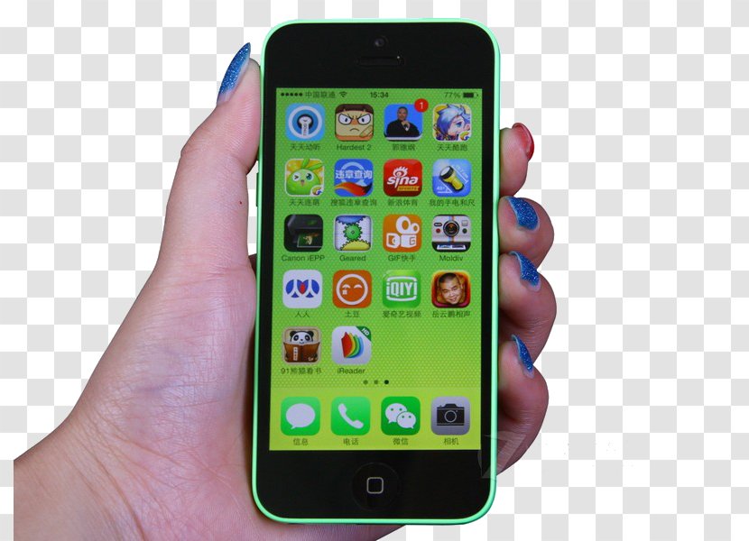 IPhone 5c X 8 7 - Cellular Network - Holding Iphone Picture Transparent PNG