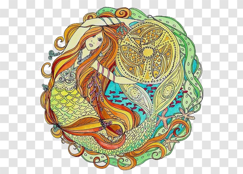 Mermaid Painting Drawing Artist - Organism Transparent PNG