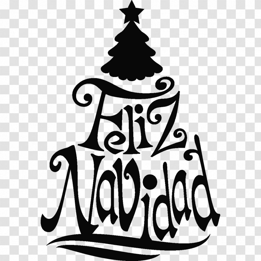 Christmas Tree Spanish Paper - Monochrome Photography Transparent PNG