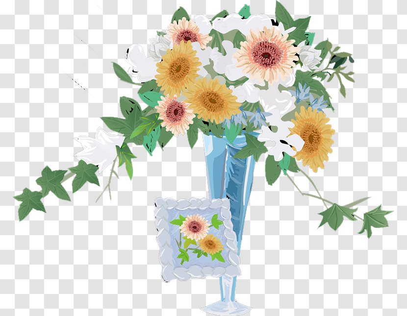 Floral Design Flowerpot Cut Flowers Chrysanthemum - Flowering Plant - Vase Transparent PNG