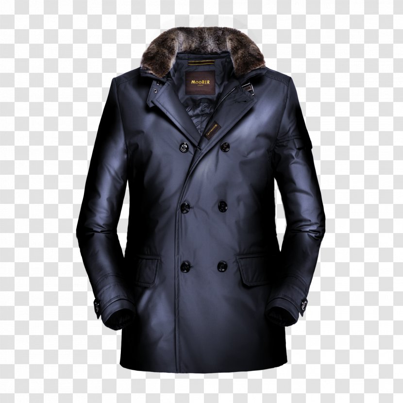 Leather Jacket Daunenjacke Overcoat Polyester - Practical And Colorful Inkstone Transparent PNG