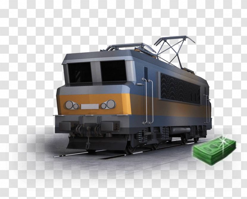 Electric Locomotive Passenger Car Rail Transport Railroad - Design Transparent PNG