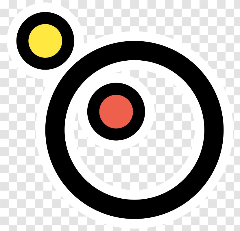 Circle Line Symbol Clip Art - Yellow - Invert Transparent PNG